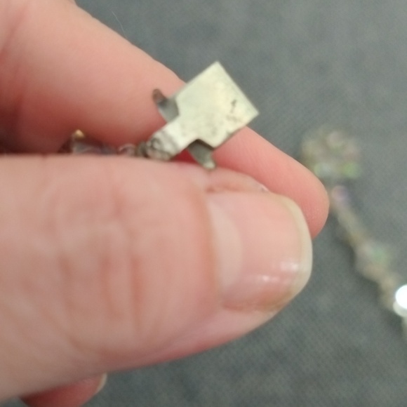 Vtg Estate Facetted AB Chrystal necklace - Picture 8 of 13